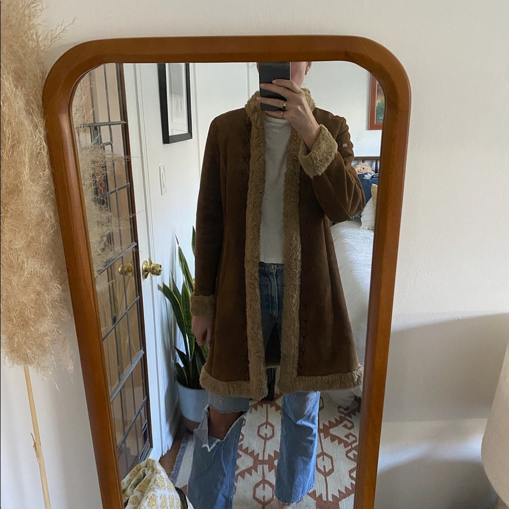 Vintage Guess Shearling Coat